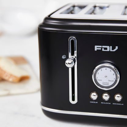 Tostador 4 Rebanadas Iconic Black FDV-Kitchen Center