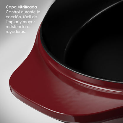 Sartén de Hierro Fundido Esmaltado Expert 26 cm Electrolux7#Rojo