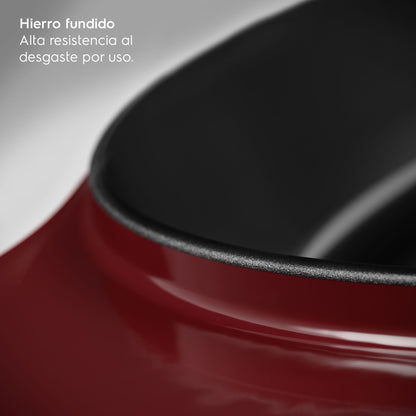 Sartén de Hierro Fundido Esmaltado Expert 26 cm Electrolux8#Rojo