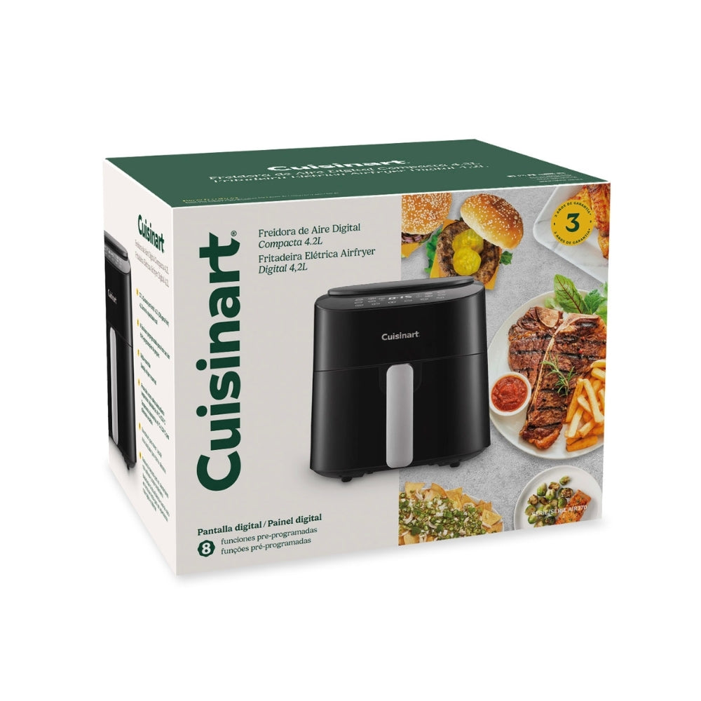 Freidora De Aire Digital Compacta AIR370CL 3.7 Lts Cuisinart8#Negro