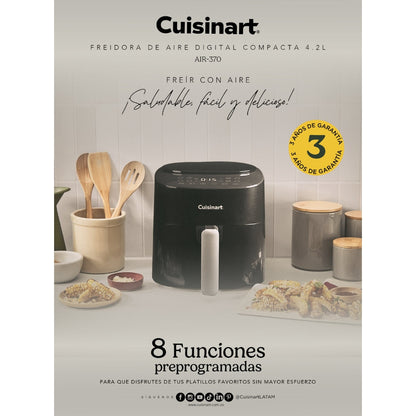 Freidora De Aire Digital Compacta AIR370CL 3.7 Lts Cuisinart4#Negro