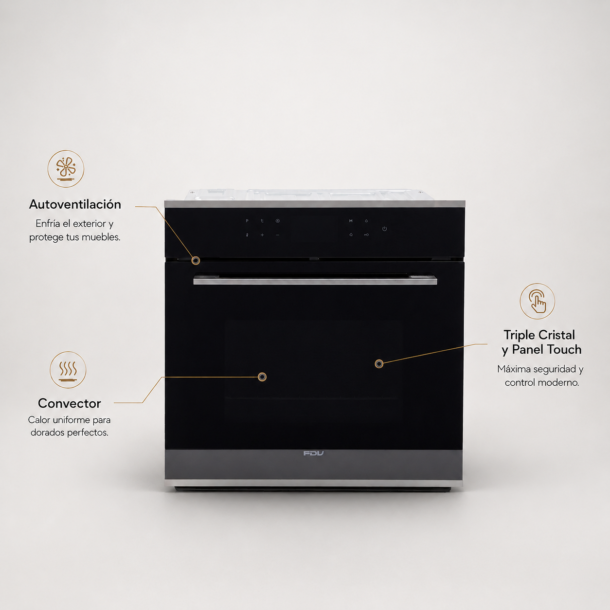 Horno Empotrado Elite Touch 3.0 60 Lts FDV