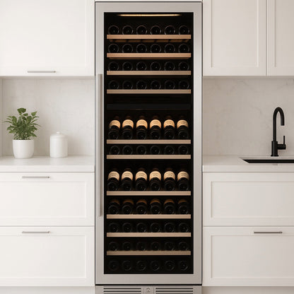 Cava de Vinos Premium Climatizada Trizona 154 Botellas Bacool1#Negro