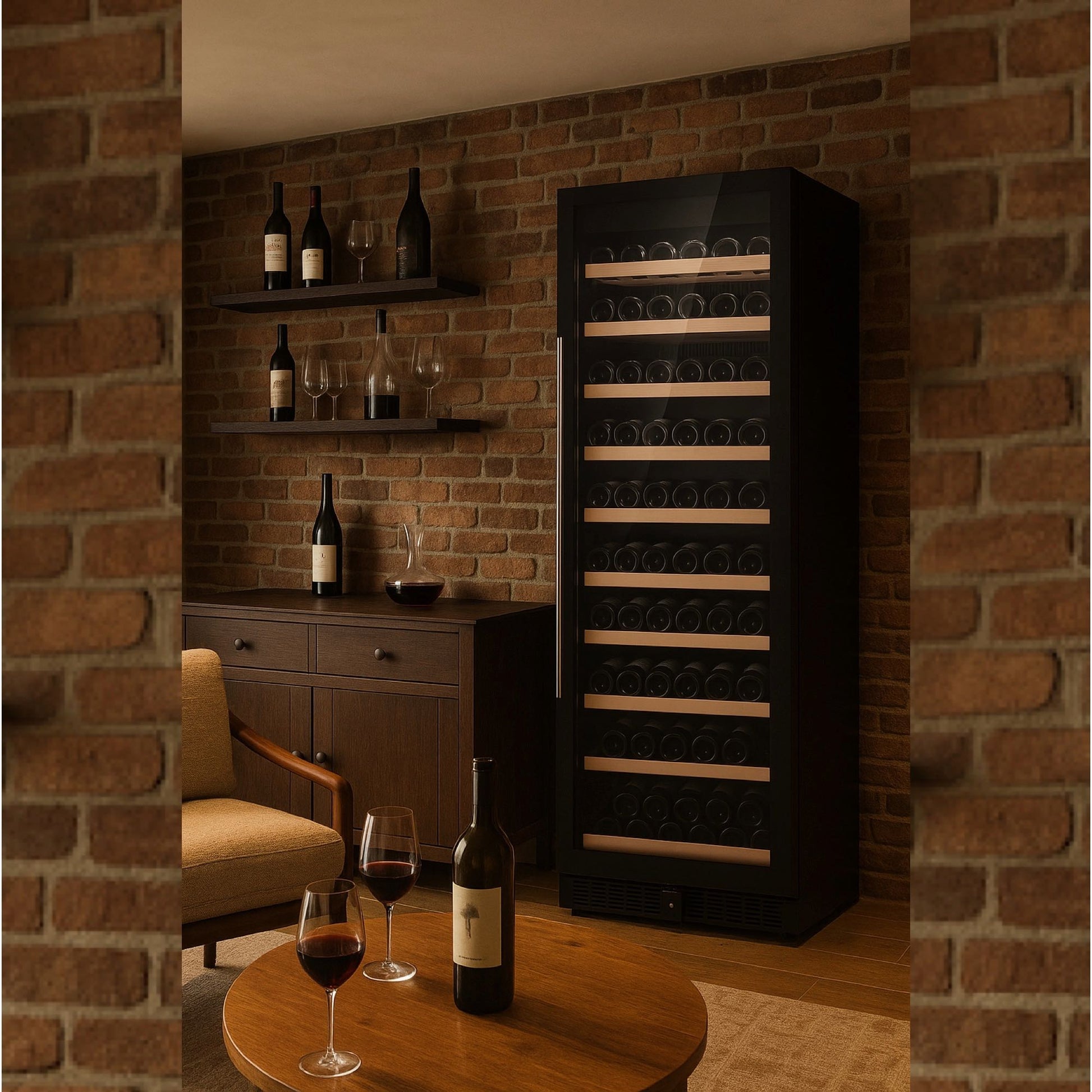 Cava de Vinos De Gran Capacidad 295 Botellas Bacool1#Negro