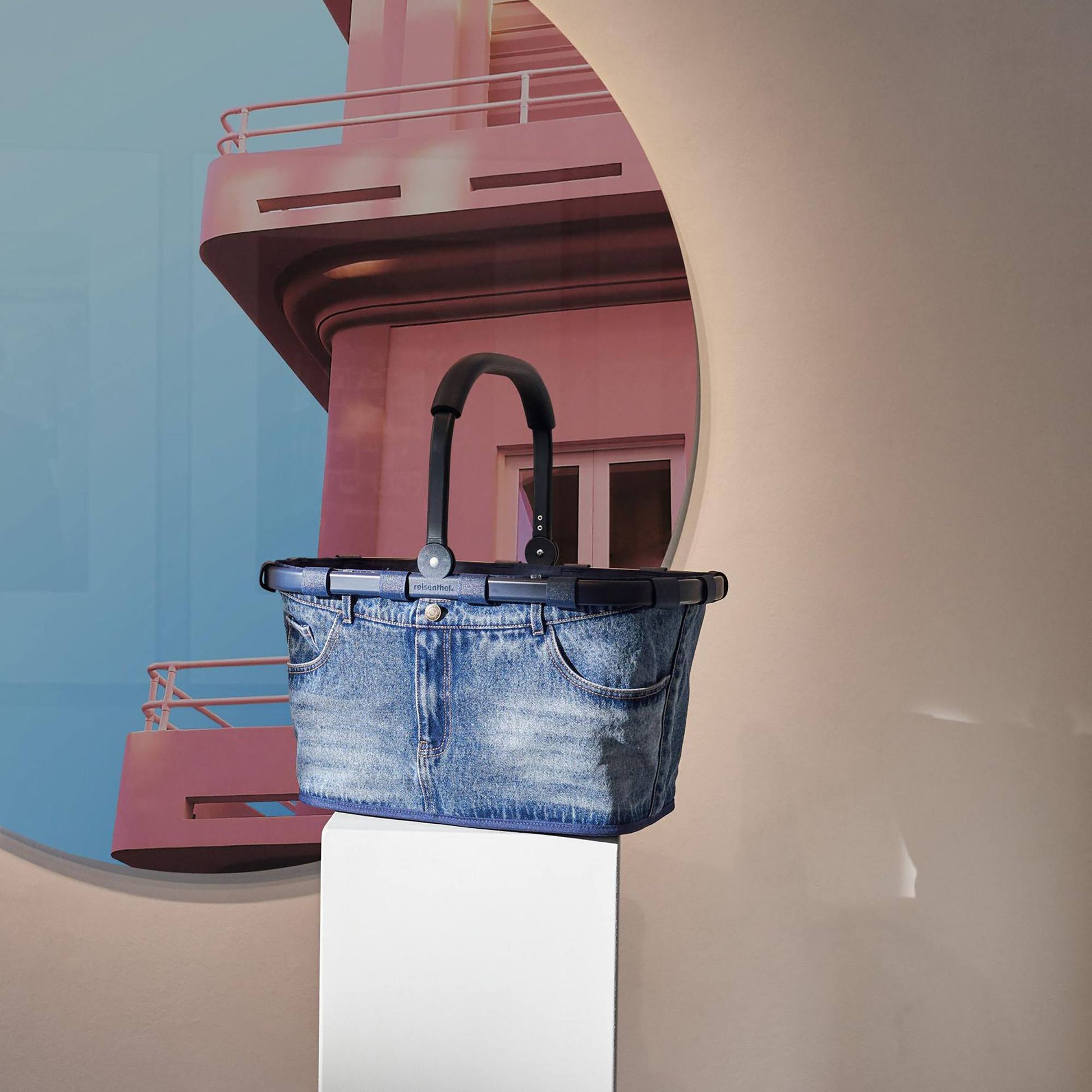 Canasto de Picnic Carrybag Jeans6#Azul