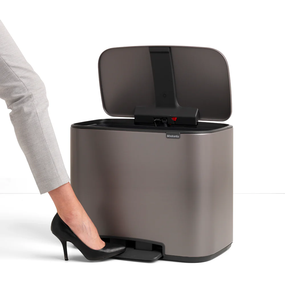 Basurero Pedal Bo 11 + 23 Lts Brabantia11#Plateado