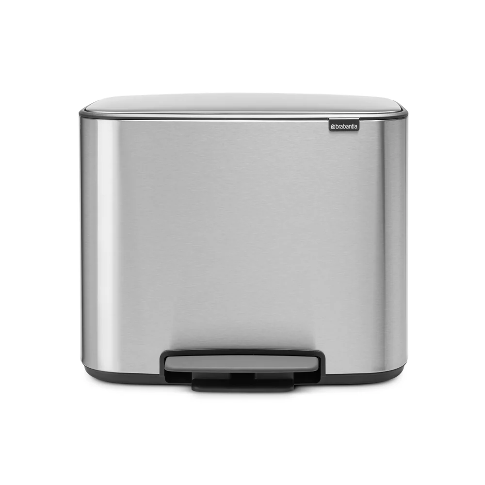 Basurero Pedal Bo 11 + 23 Lts Brabantia2#Plateado