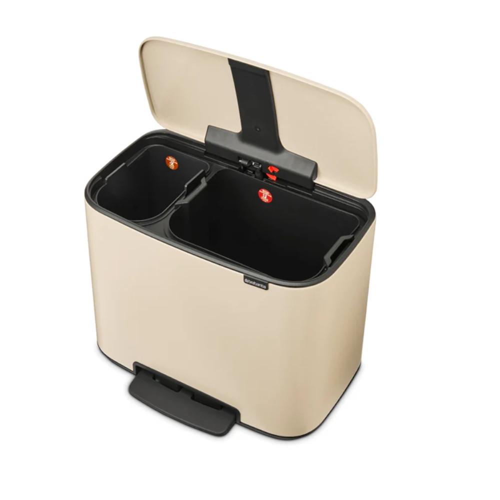 Basurero Pedal Bo 11 + 23 Lts Brabantia9#Beige