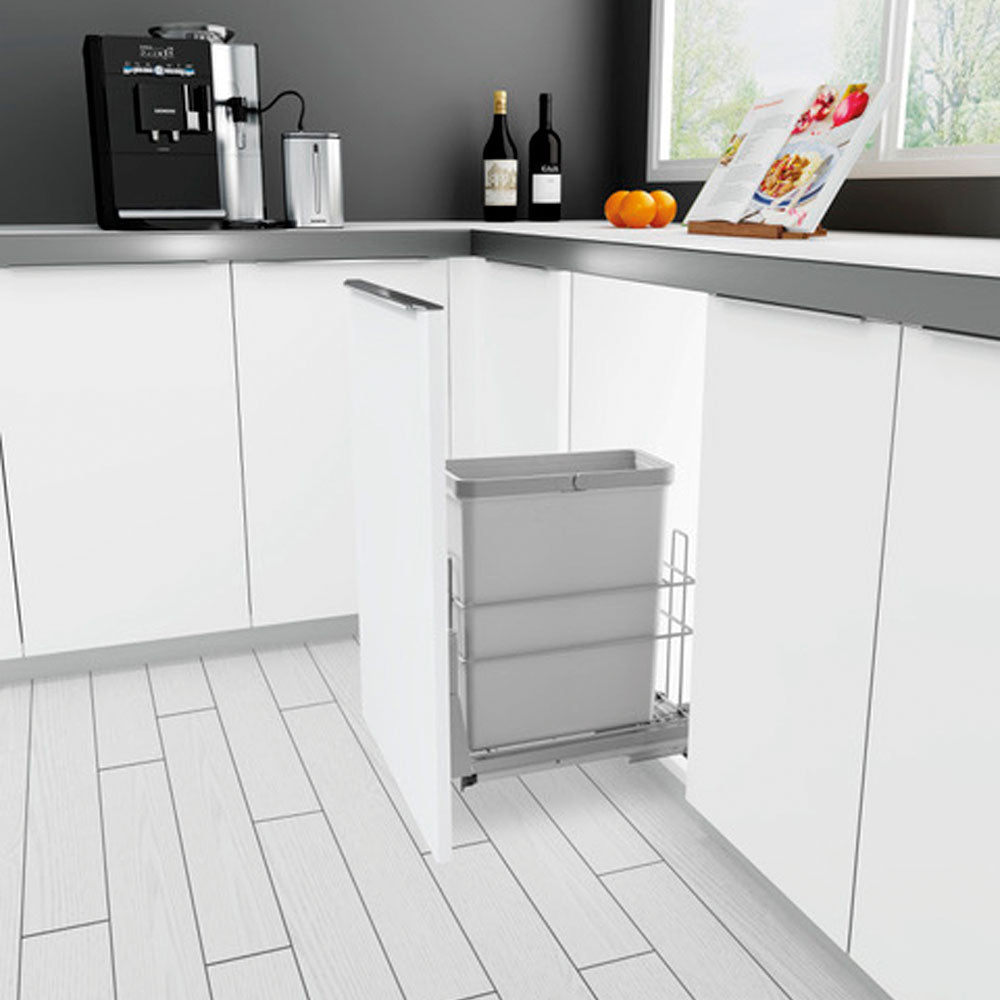 Basurero para Frente 1 Balde 28lts HBT1#Gris