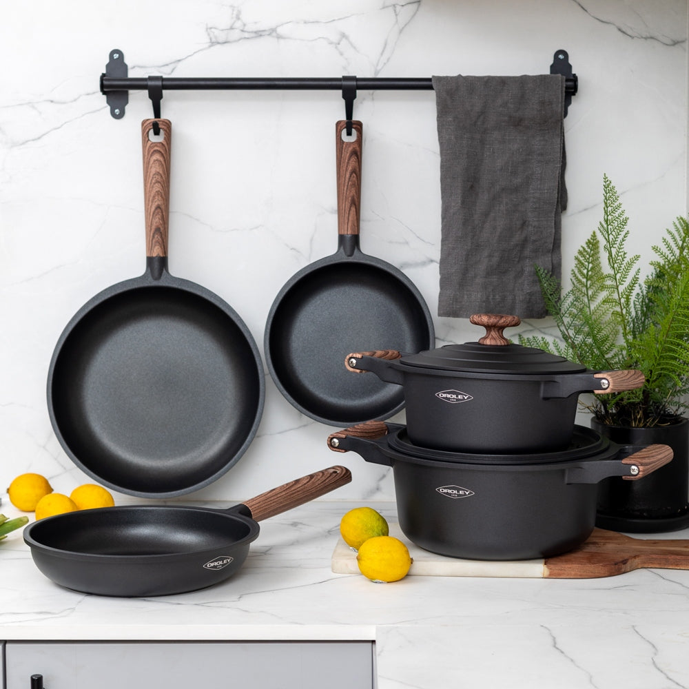 Set Batería Ollas Eco Nature II 7pzs Oroley1#Gris Oscuro