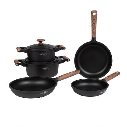 Set Batería Ollas Eco Nature II 7pzs Oroley9#Gris Oscuro