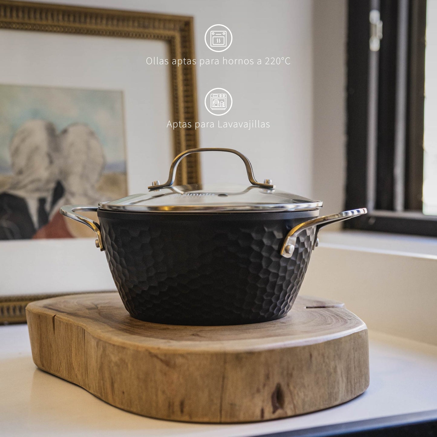 Batería de Cocina Antiadherente Copper 7 Pzs Simplit11#Negro