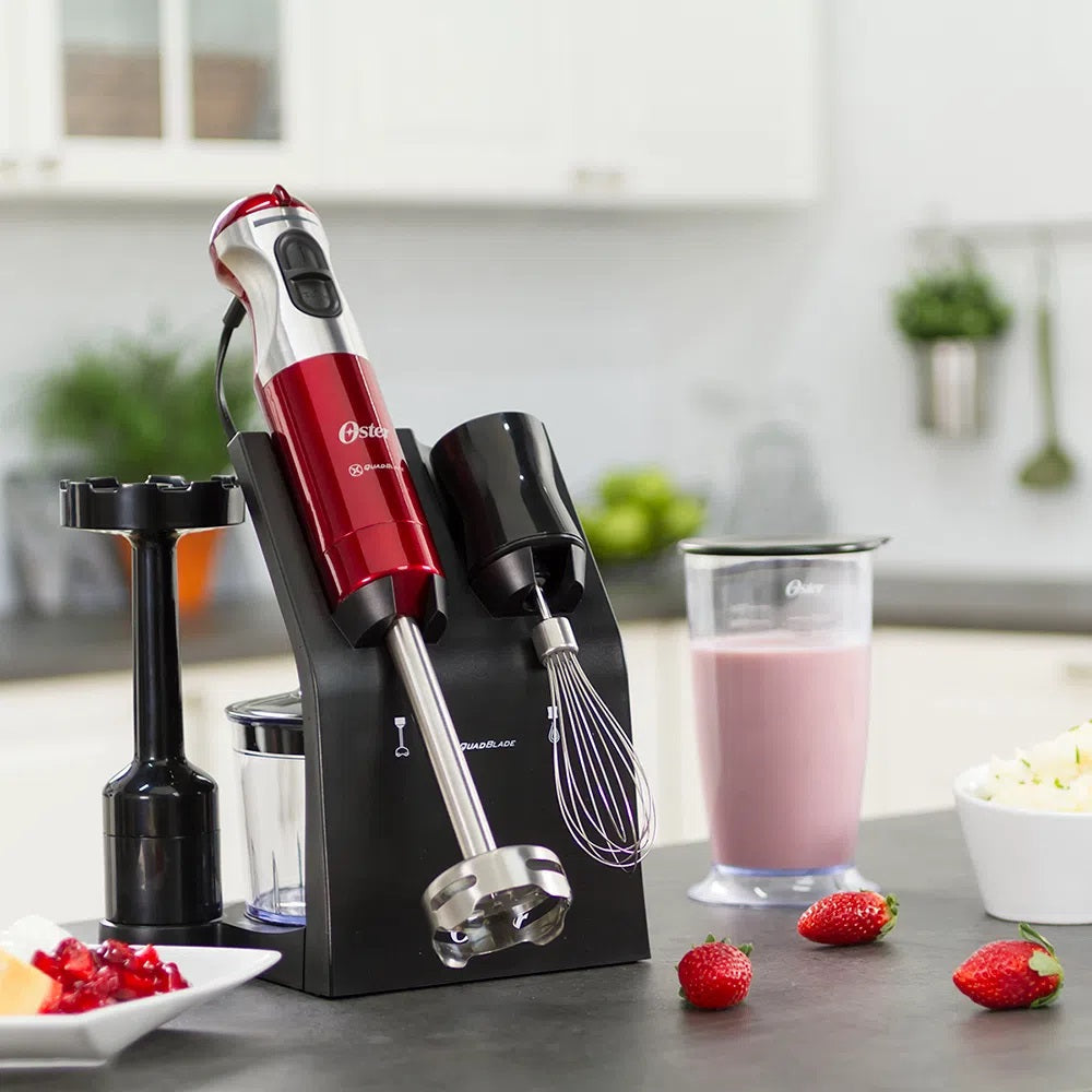 Batidora Inmersión Cuchilla Quad + Accesorios FPSTHB5103R Oster1#Rojo