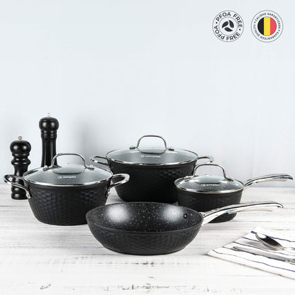 Batería de Cocina Antiadherente Copper 7 Pzs Simplit6#Negro