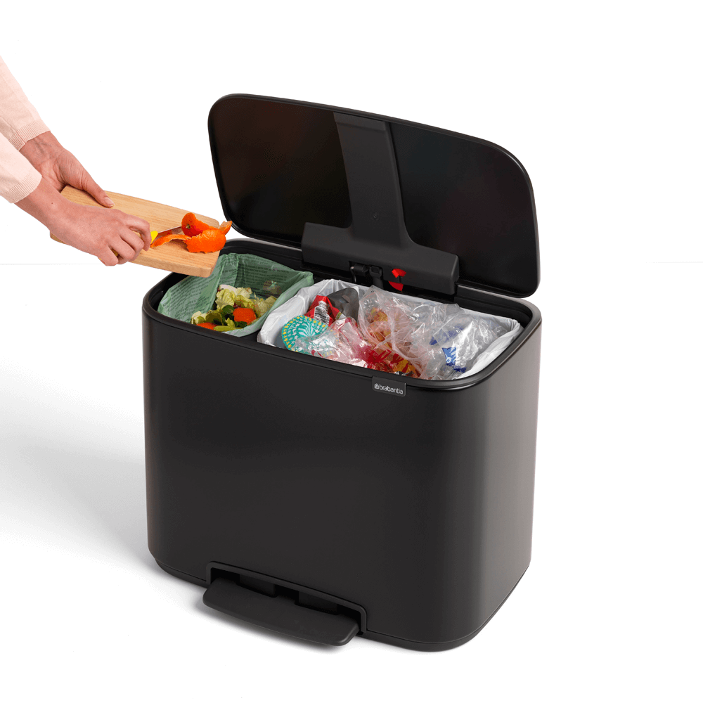Basurero Pedal Bo 11 + 23 Lts Brabantia5#Negro