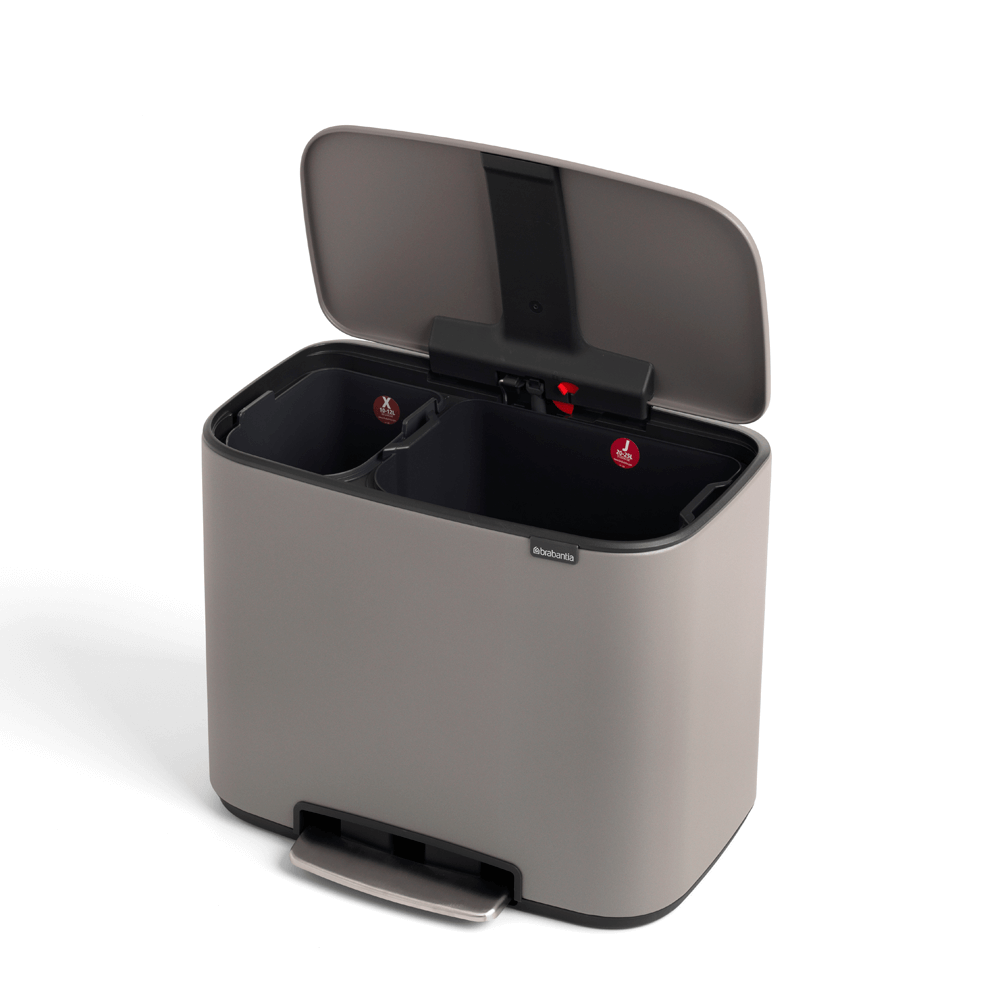 Basurero Pedal Bo 11 + 23 Lts Brabantia7#Blanco