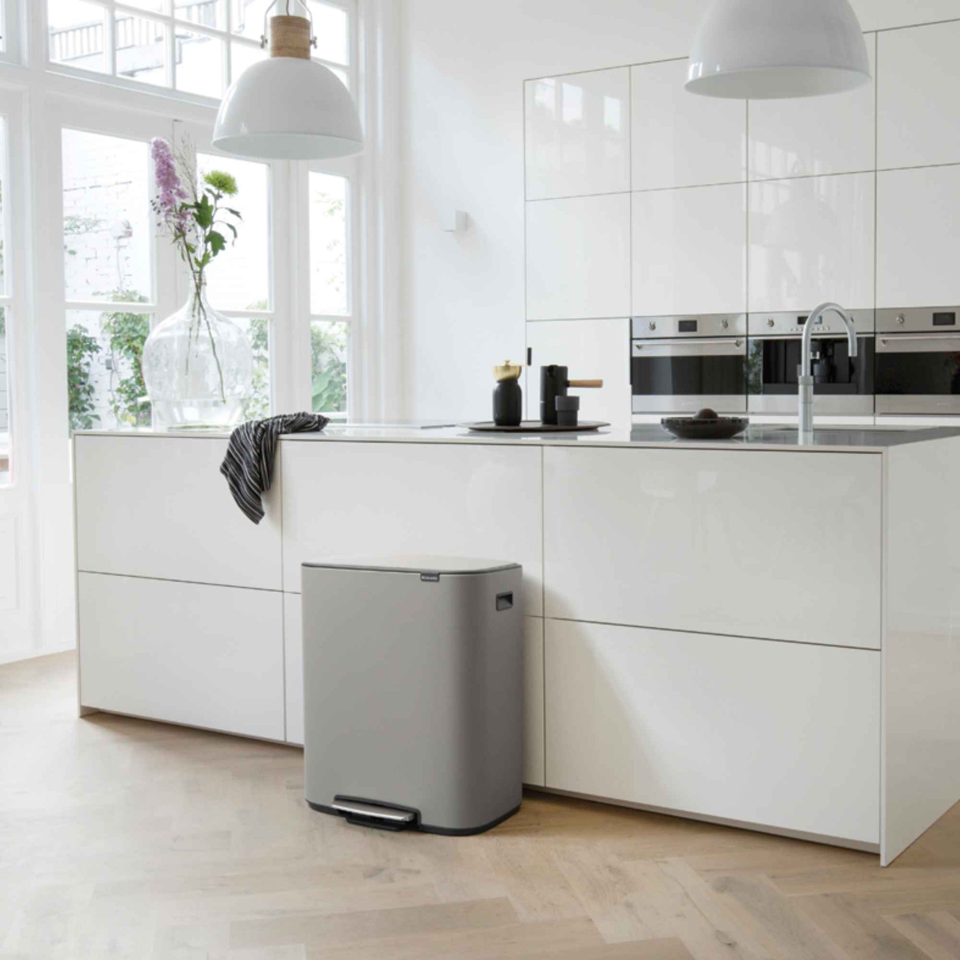 Basurero Pedal Bo 2 x 30 Lts Brabantia4#Gris