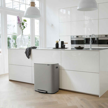 Basurero Pedal Bo 2 x 30 Lts Brabantia4#Gris