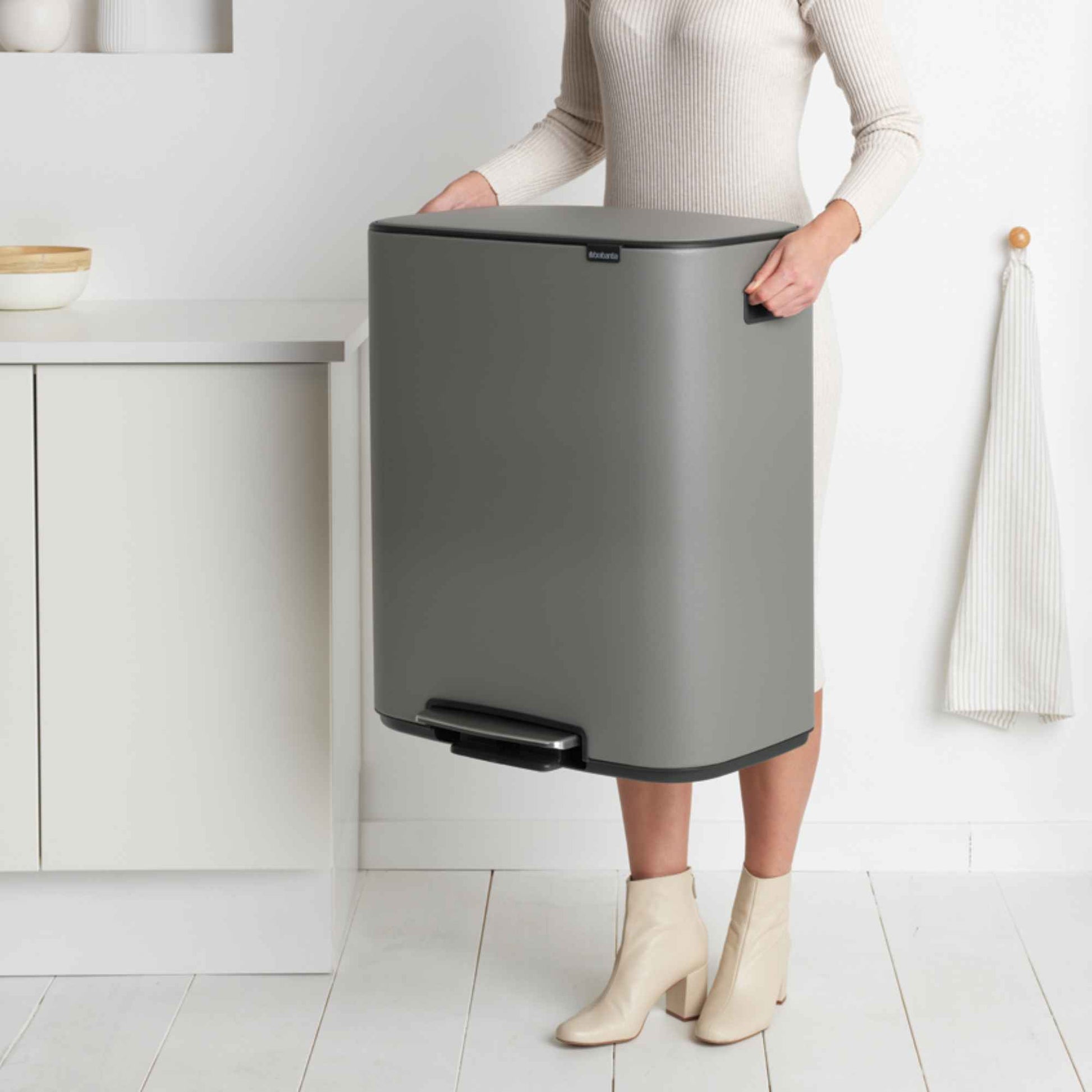 Basurero Pedal Bo 2 x 30 Lts Brabantia3#Gris