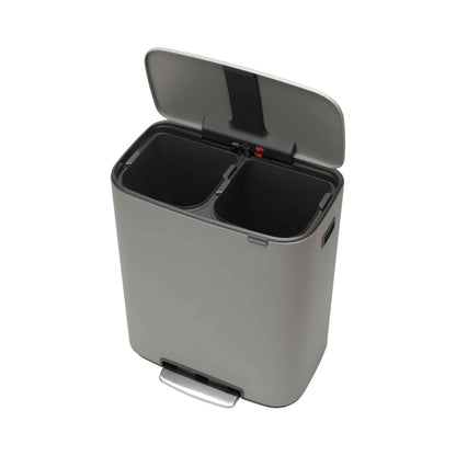 Basurero Pedal Bo 2 x 30 Lts Brabantia15#Gris