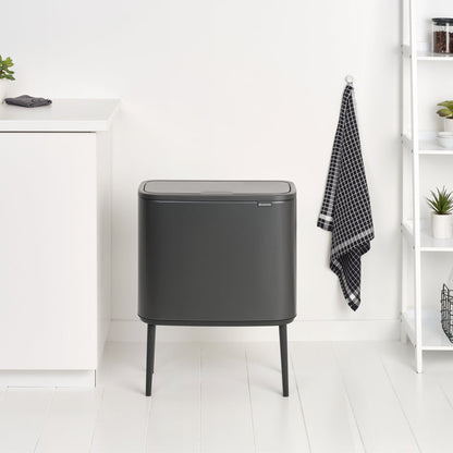 Basurero Bo Touch Balde Plástico 11 + 23 Lts Brabantia7#Gris