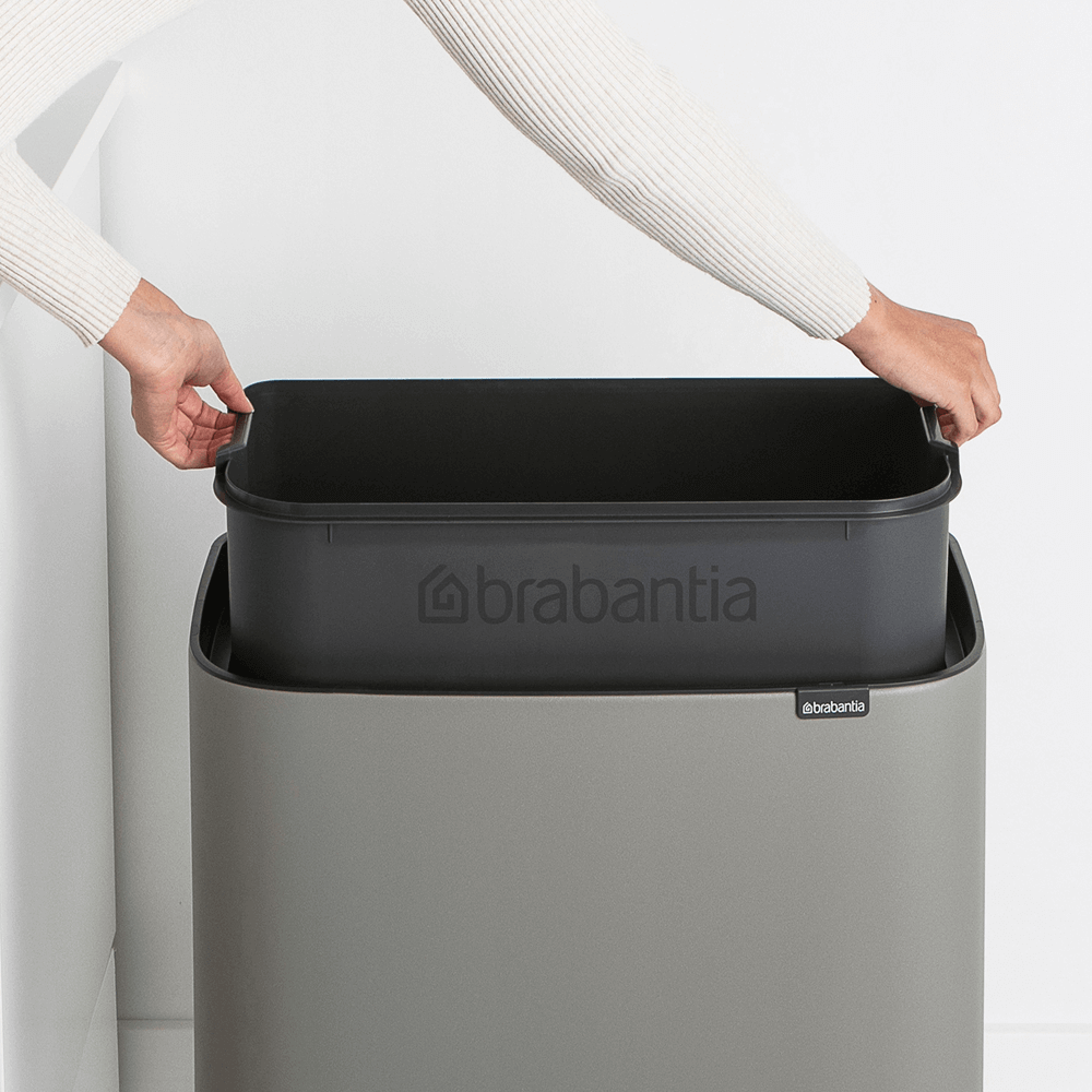 Basurero Bo Touch Balde Plástico 36 Lts Brabantia12#Gris