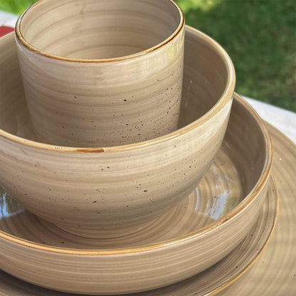 Set 4 Bowls Cerámica 8,5cm Siena Simplit1#Beige