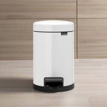 Basurero Pedal NewIcon Balde Plástico 3 Lts Brabantia8#Blanco