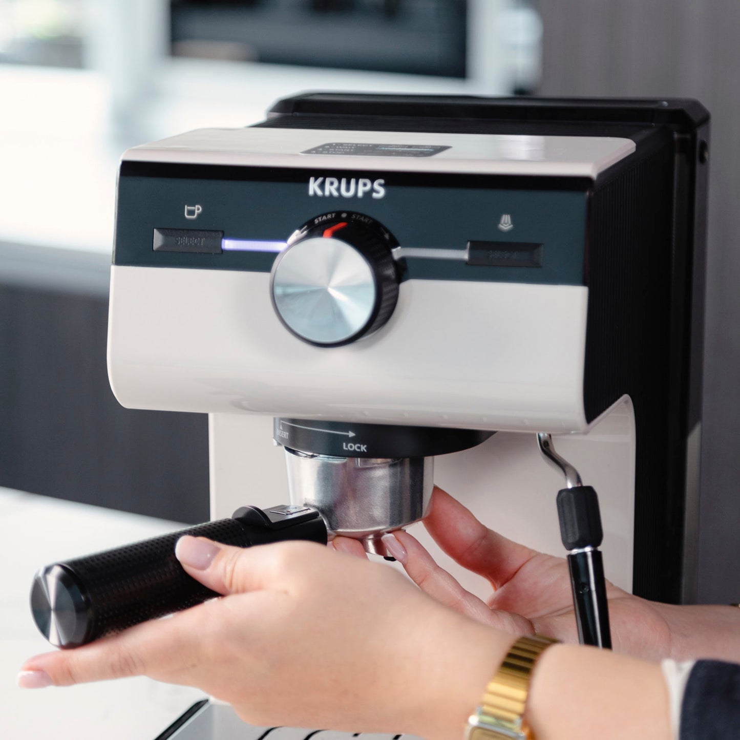 Cafetera Espresso Authentic Gris Krups15#Gris