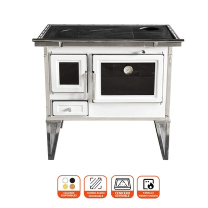 Cocina A Leña Calbuco L 80 Alcazar2#Blanco