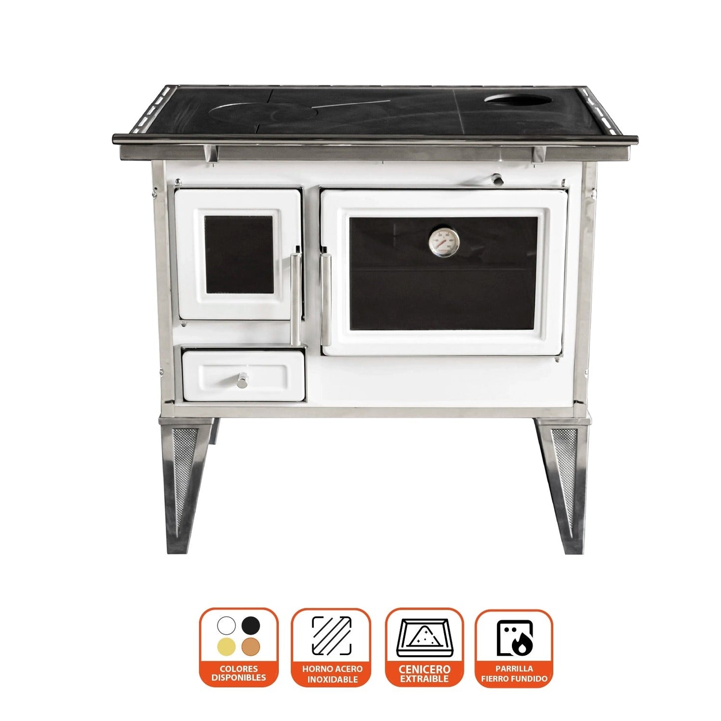 Cocina A Leña Calbuco L90 Alcazar2#Blanco