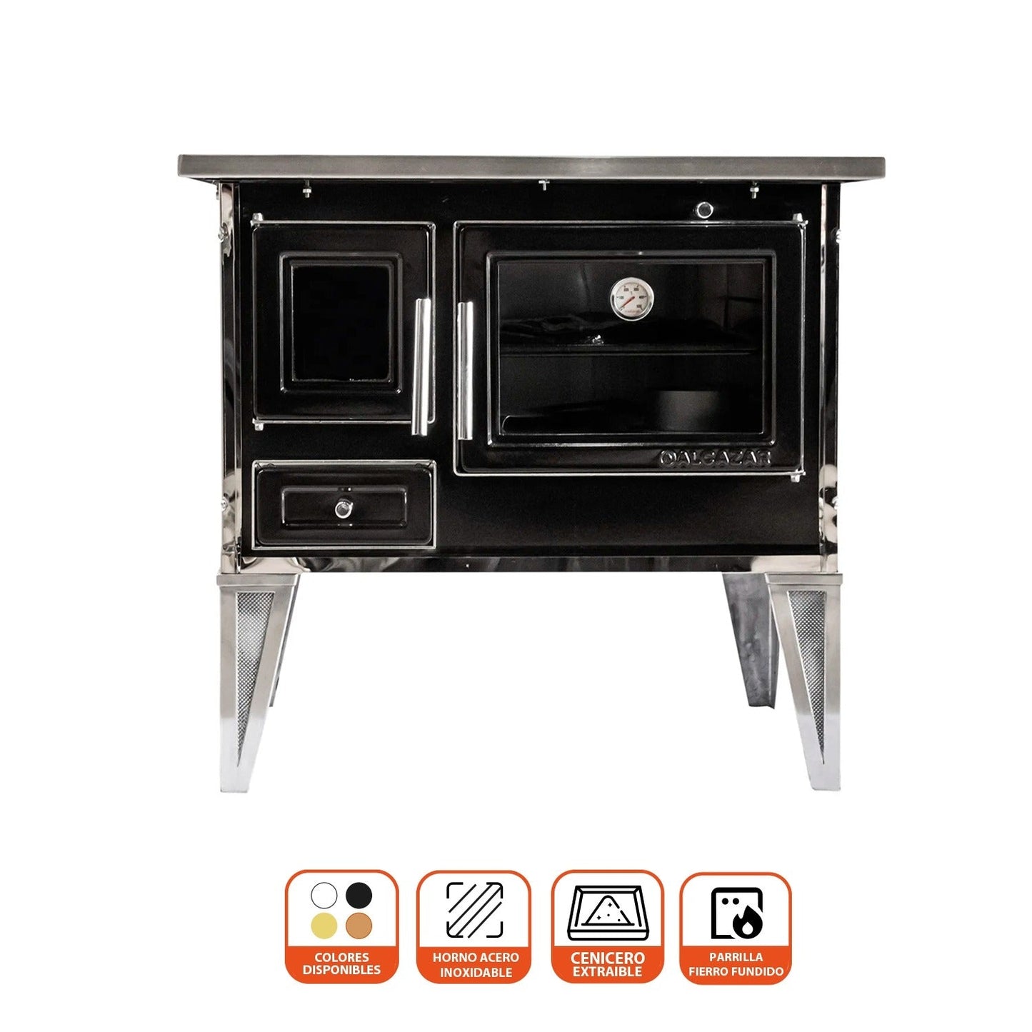 Cocina A Leña Calbuco L 80 Alcazar7#Negro