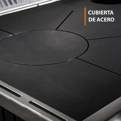 Cocina A Leña Europea M70  Alcazar2#Gris