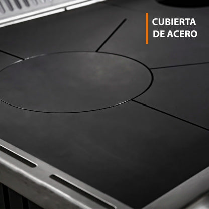 Cocina A Leña Europea S900 Alcazar6#Gris