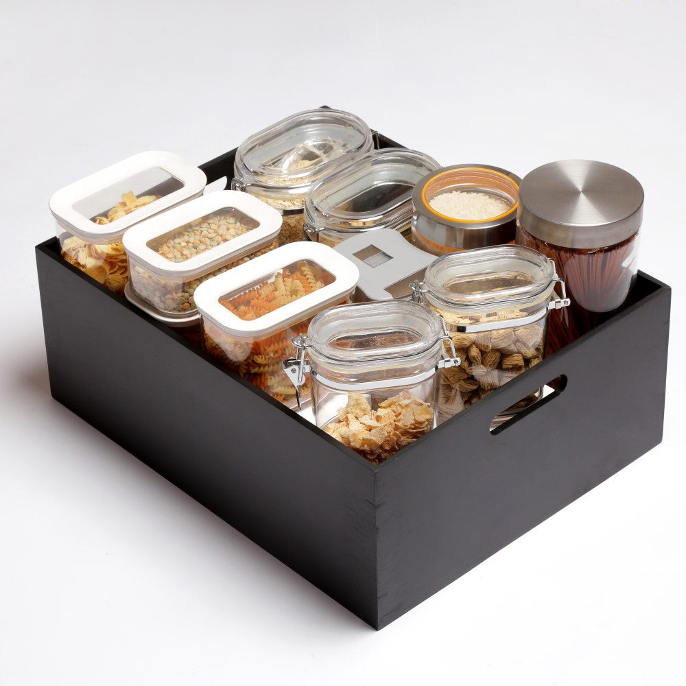 Caja Bambú Ecológica Negra L HBT2#Negro