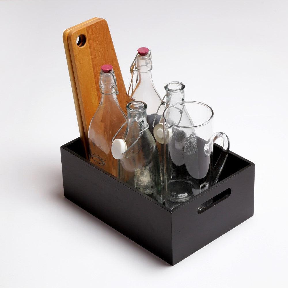 Caja Bambú Ecológica Negra M HBT1#Negro