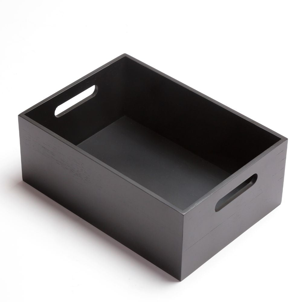Caja Bambú Ecológica Negra M HBT3#Negro