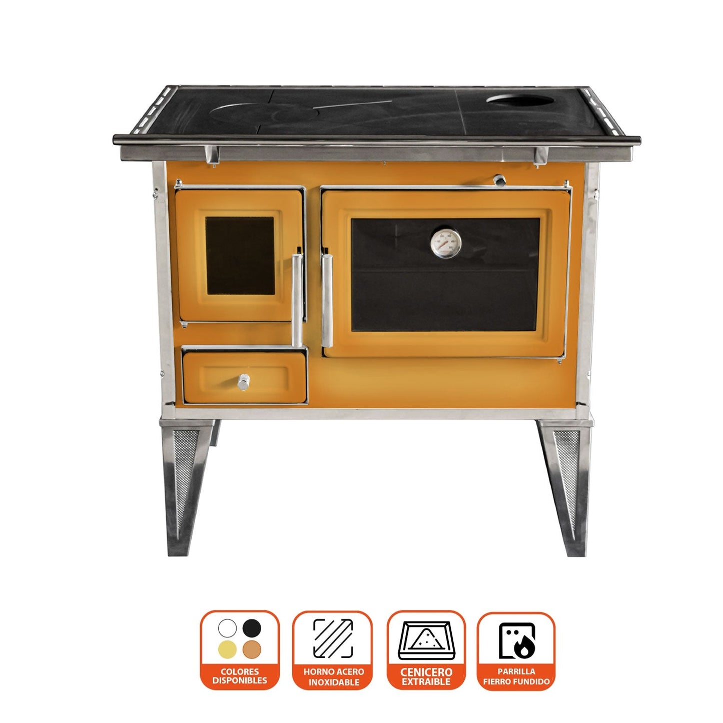 Cocina A Leña Calbuco L90 Alcazar7#Cobre