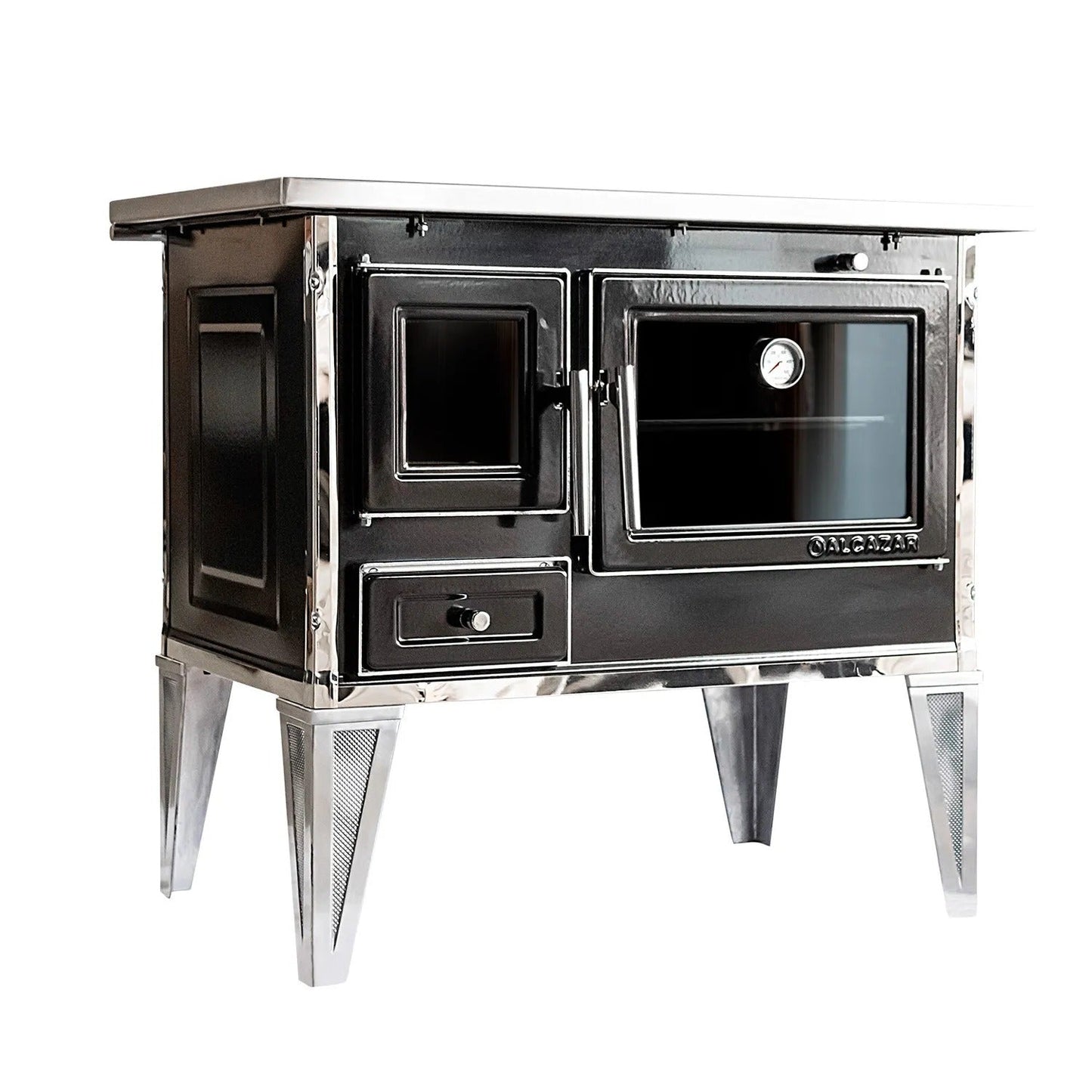 Cocina A Leña Calbuco L90 Alcazar6#Negro