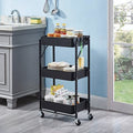 Carro Organizador Plegable De 3 Niveles Santú Home & Deco1#Negro