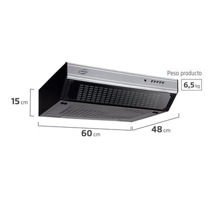 Kit Empotrado Horno F 1060NA + Encimera 4HF + Campana U6160 Fensa7#Negro