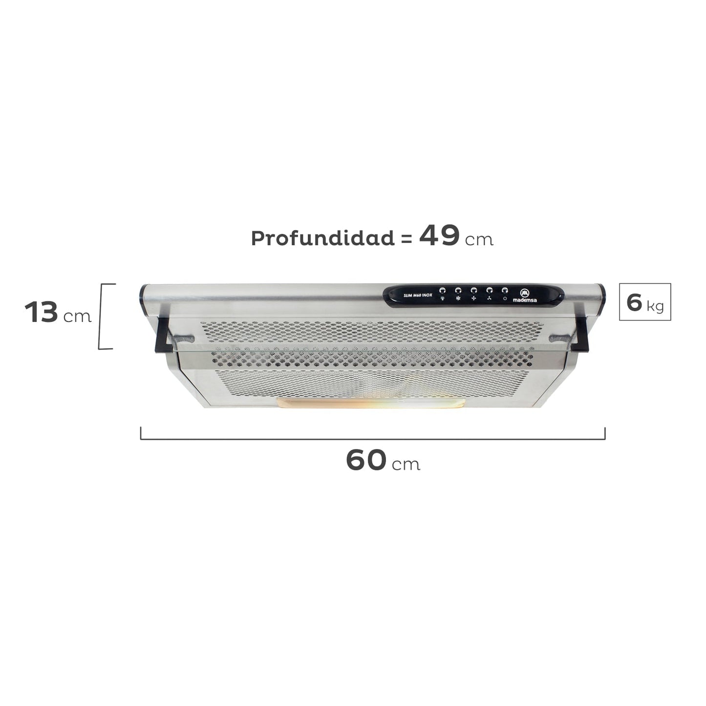 Kit Empotrado Horno M 140A + Encimera 435E + Campana M60 Mademsa7#Acero