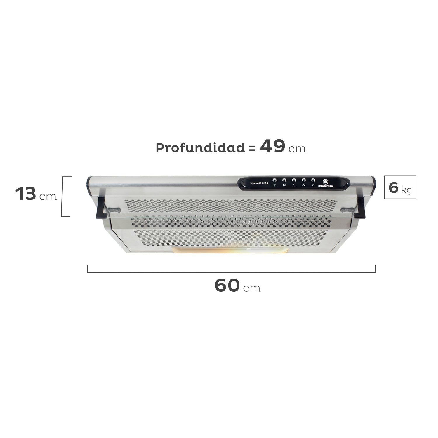 Kit Empotrado Horno M 140A + Encimera 435E + Campana M60 Mademsa7#Acero