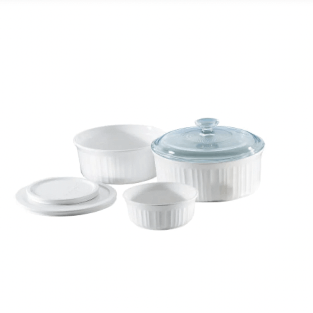 Set Fuentes Circulares French White 6 Pzs Corningware1#Blanco