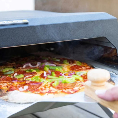 Horno Pizza A Gas + Pala + Cortador + Rodela Permasteel4#Negro