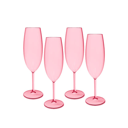 Pack 4 Copas Champagne 280 Ml Ou1#Rosado