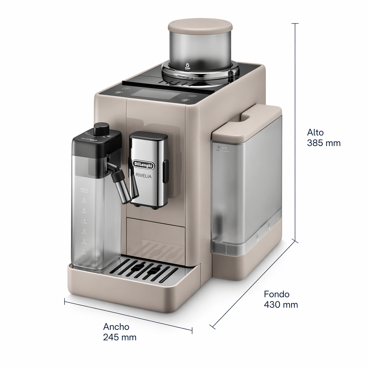 Cafetera Superautomatica Rivelia Beige  Delonghi