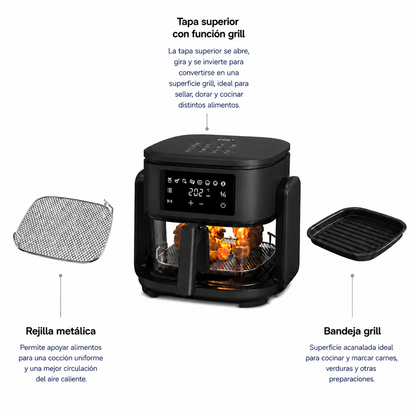 Freidora de Aire y Grill Abatible AirChef 5 Lts FDV