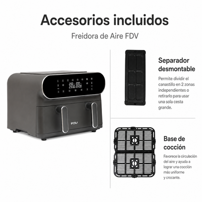 Freidora Air Max Duo 11 Lts FDV