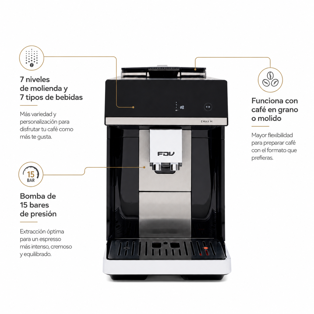 Cafetera Superautomática Libérica 7 en 1  FDV